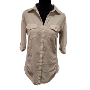 Gray Max Studio collared shirt